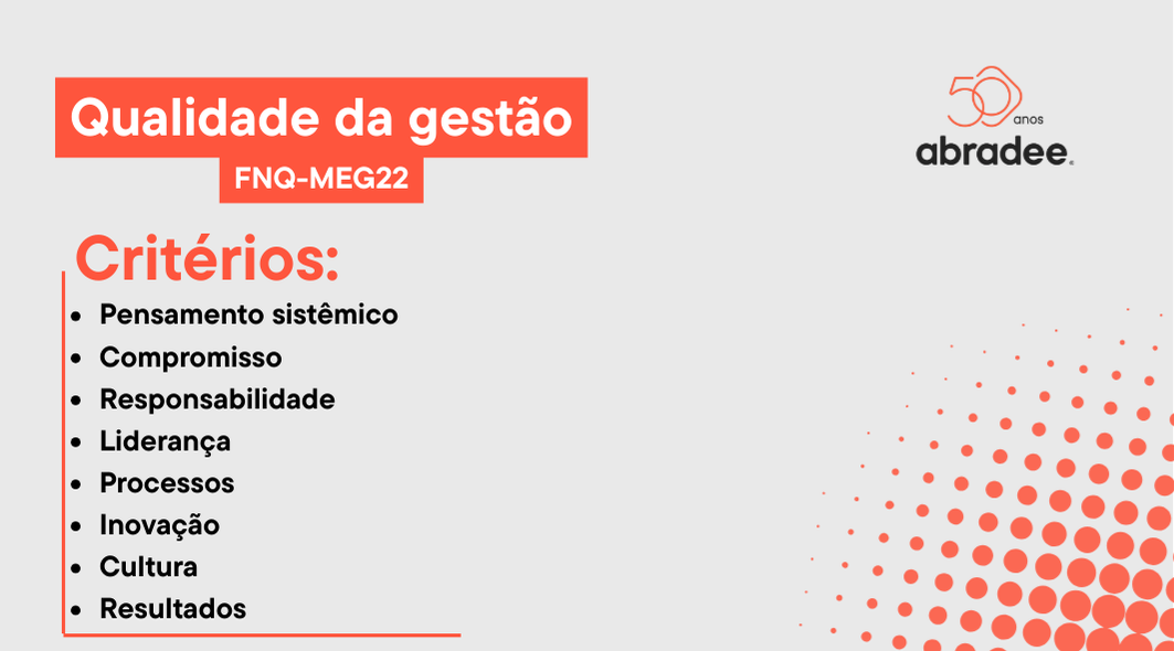 Critério de avaliação prêmio ABRADEE
